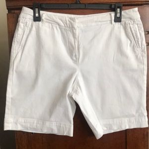 White Casual Shorts